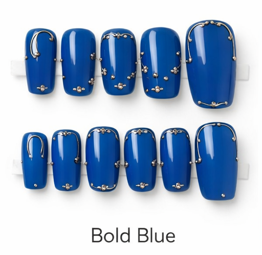 Bold Blue Nail Set