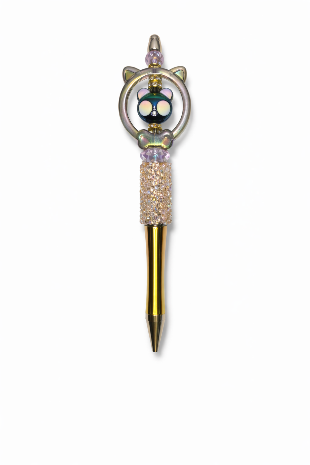 Iridescent Cat Charm Glam Pen