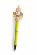 Blossom Luxe Crystal Pen – Lime Éclat Edition