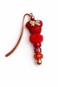 Crimson Glam Luxe Bookmark – Ruby Bow Edition