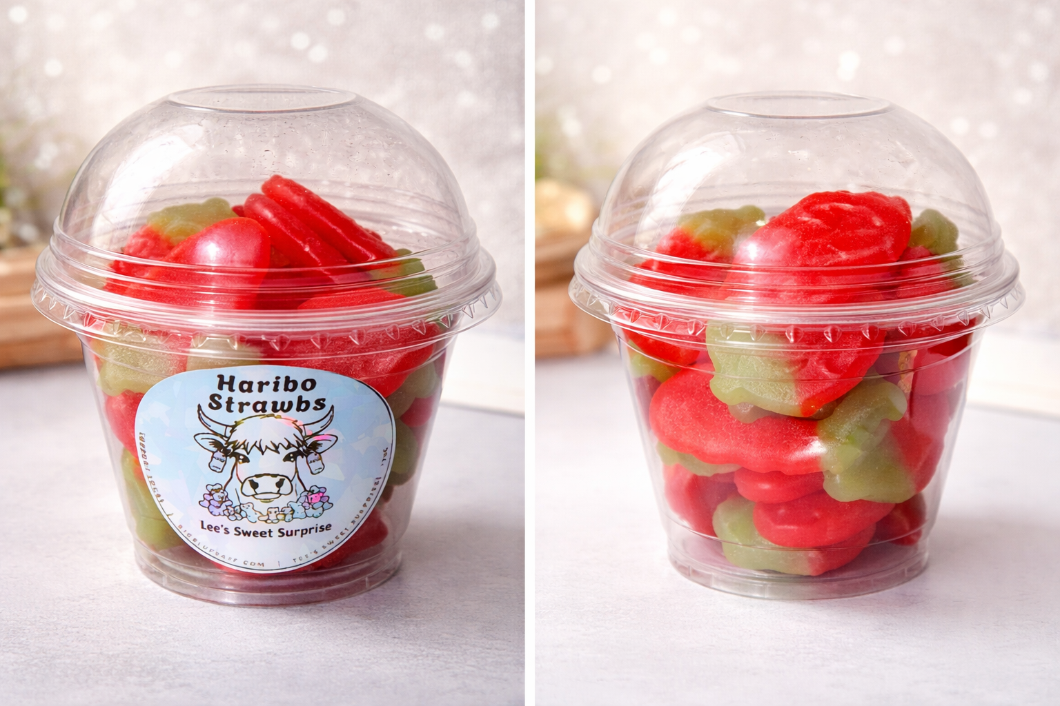 Strawberry Bliss Sweet Cup – Haribo Strawbs 170g