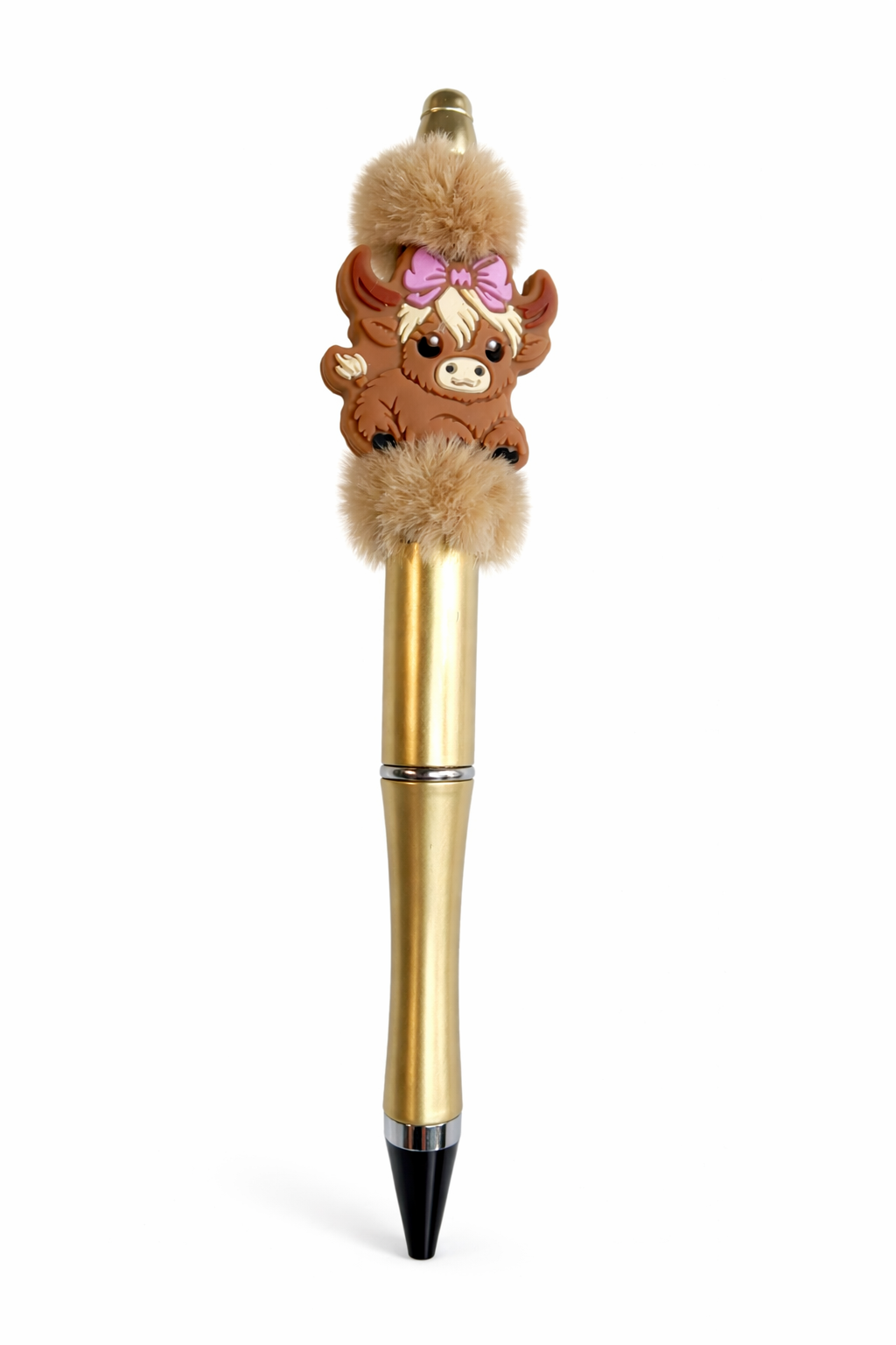 Highland Cow Pom Pom Pen