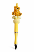 Cute Teddy Bear Pom Pom Pen