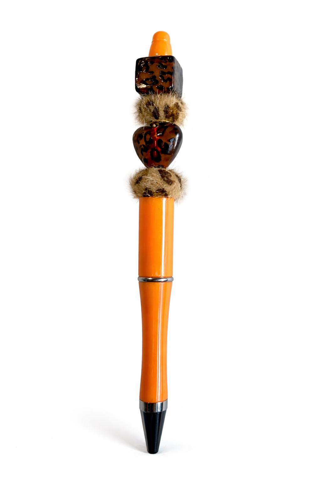 Leopard Print Pom Pom Pen