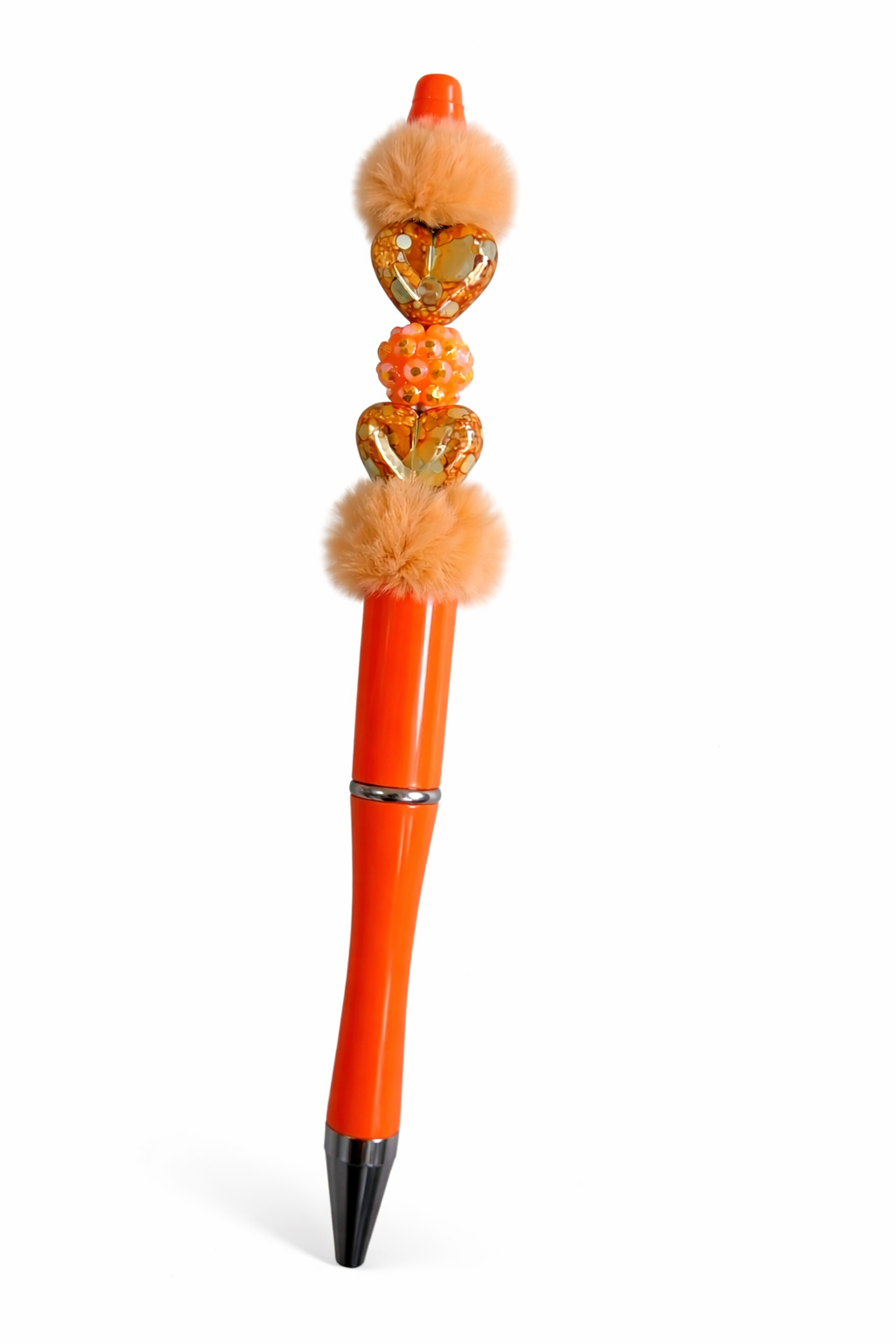 🔥 Sunset Sparkle Pom Pom Pen