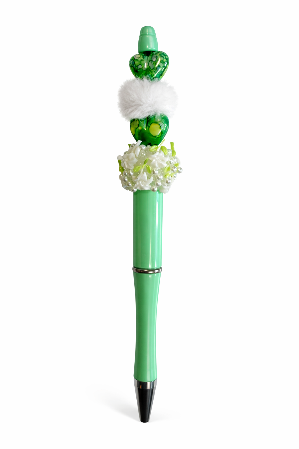 🌸 Mint Blossom Charm Pen