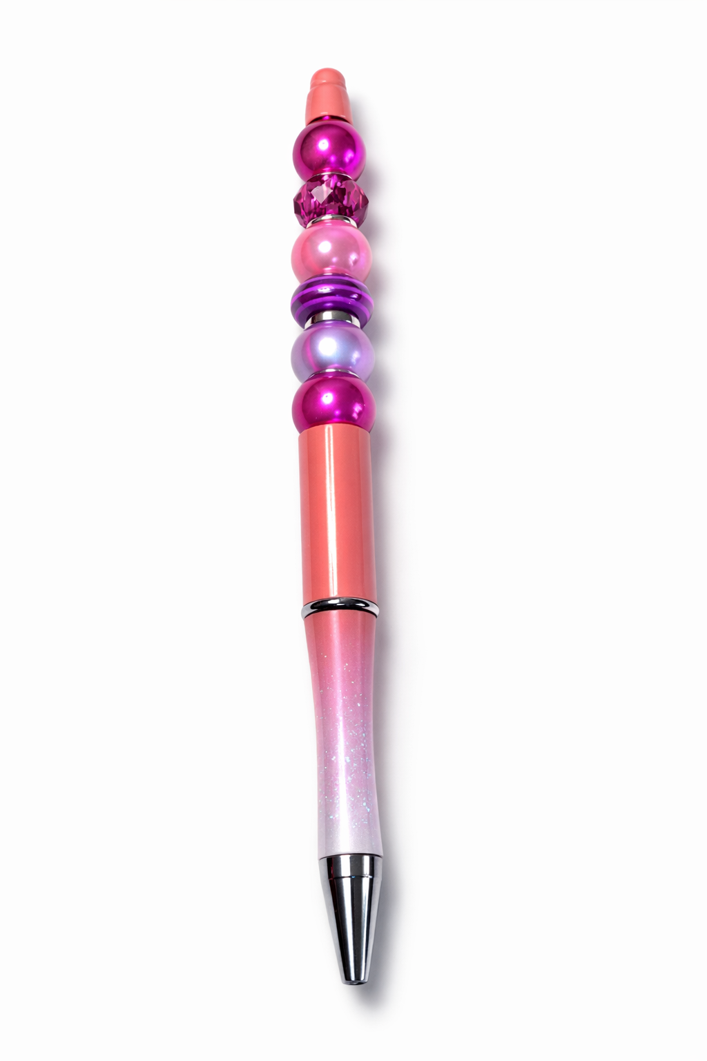 Sunset Pink Beaded Pen