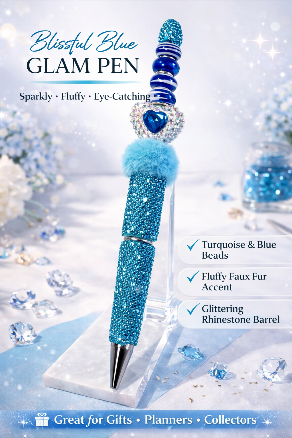 Blissful Blue Glam Pen