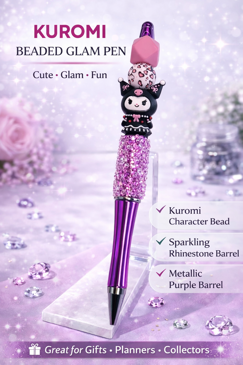 Kuromi Glam Sparkle Pen