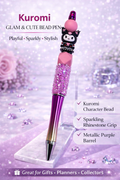 Kuromi Pink Glam Bead Pen