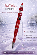 Red Glam Bead Pen