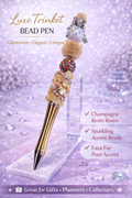 Luxe Champagne Rose Bead Pen