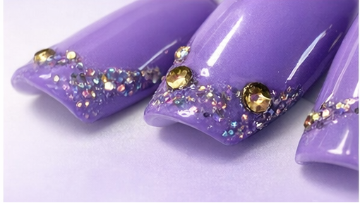 Lavender Luxe Swirl Nail Set