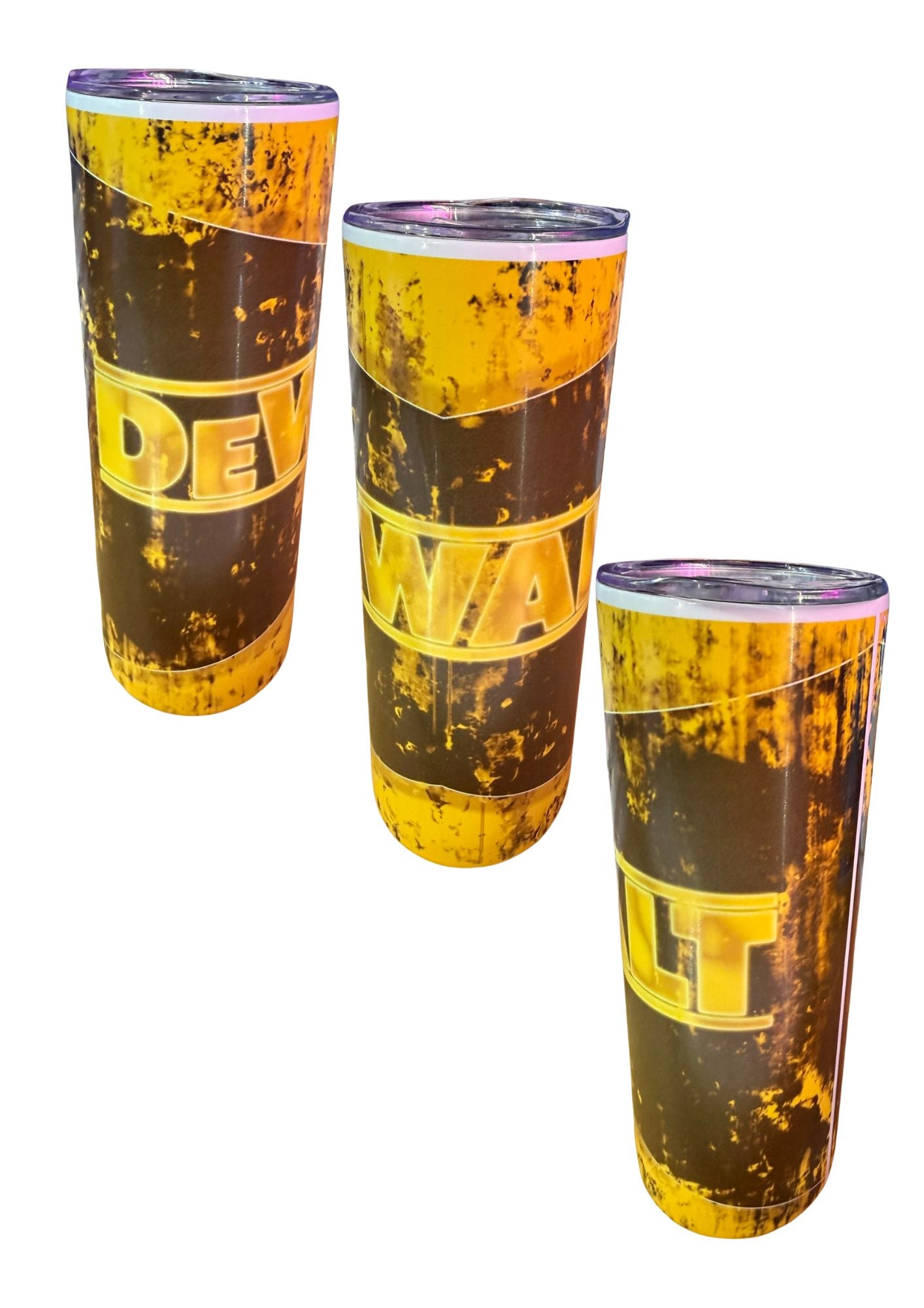 20oz Tool-Inspired Steel Tumbler – Hand-Printed Design